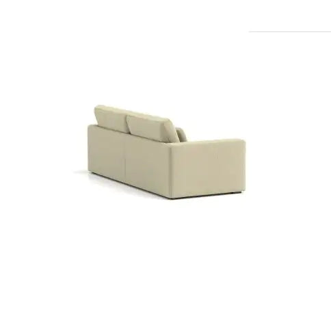 SHS-83" Modern 3-Seater Sofa Couch with Detachable Cover & Double Cushioning β Beige Fabric Sofa for Living Room