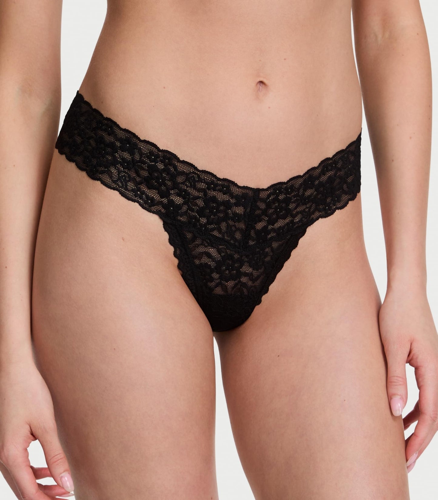 Victoria's Secret Women's Lace Thong Underwear, Panties for Women, Multi Pack, Solids & Kiss Mix, MED