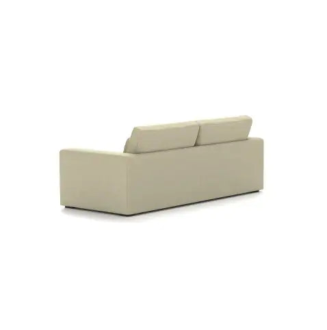 SHS-83" Modern 3-Seater Sofa Couch with Detachable Cover & Double Cushioning β Beige Fabric Sofa for Living Room