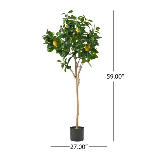 Artificial Lemon Tree with Green Leaves, Realistic Faux Lemon Plant, Home Decor, Indoor Plant