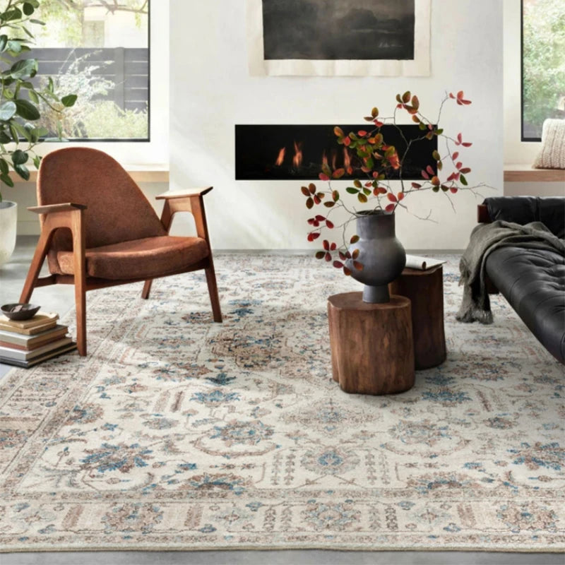 Luxury Retro Plush Rug - Soft Fluffy Mat for Bedroom, Living Room & Cloakroom