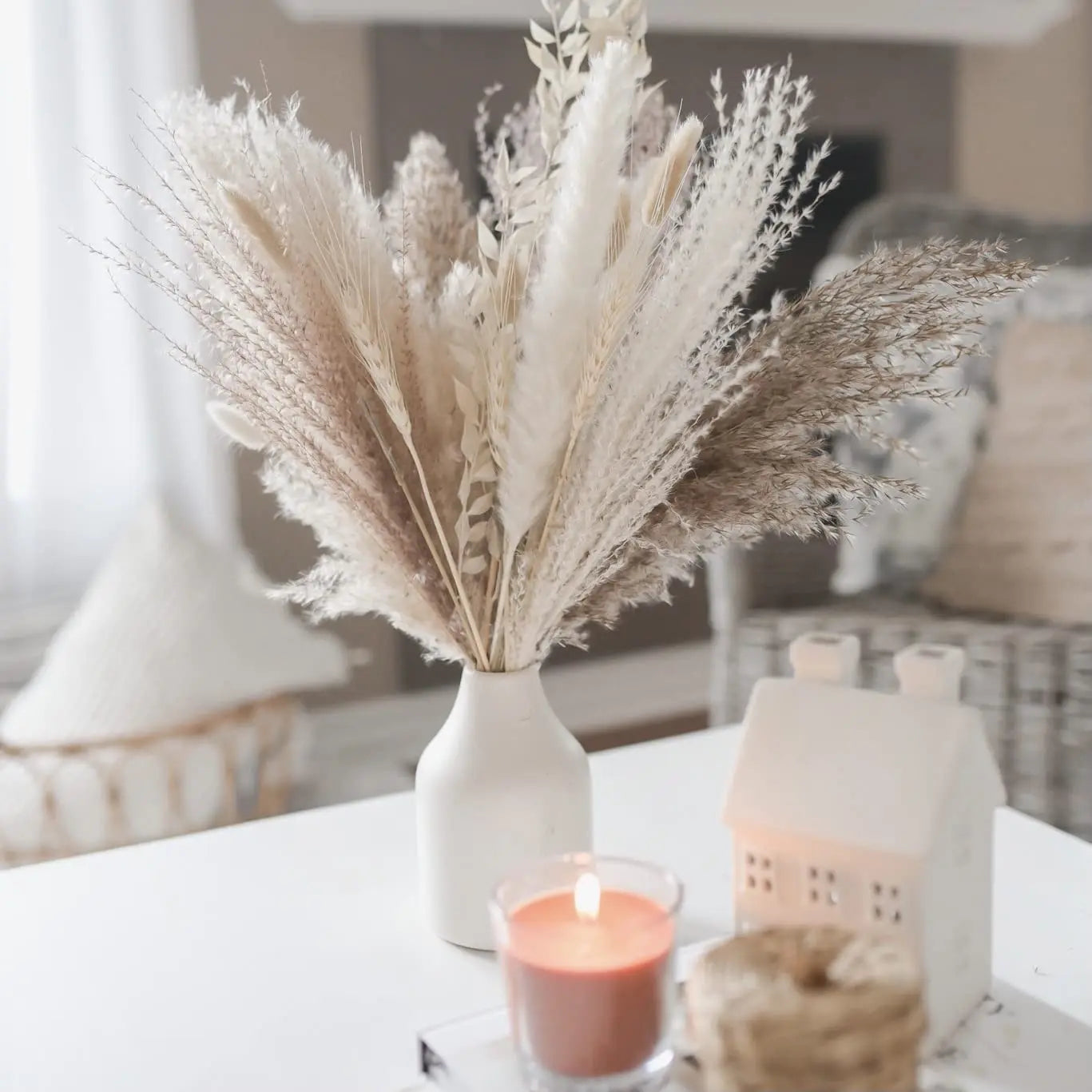 WES 30pcs Dried Boho Luxe Pampas Grass Bundle -SHS111