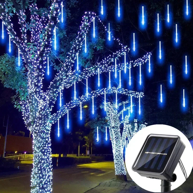 LED Meteor Shower String Light -christmas solar lights for outside -SHS251