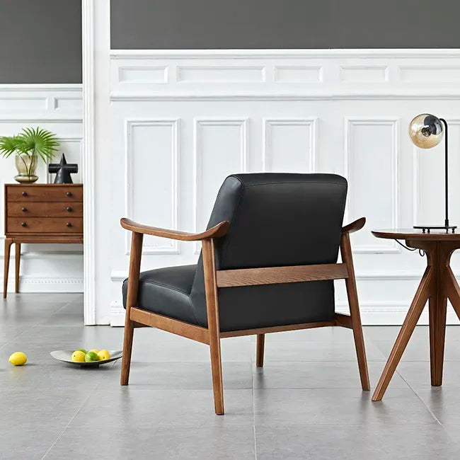 Modern Wooden Leisure Chair – Contemporary Solid Wood Frame with Fabric Upholstery – Stylish Home and Office Furniture -SHS2112