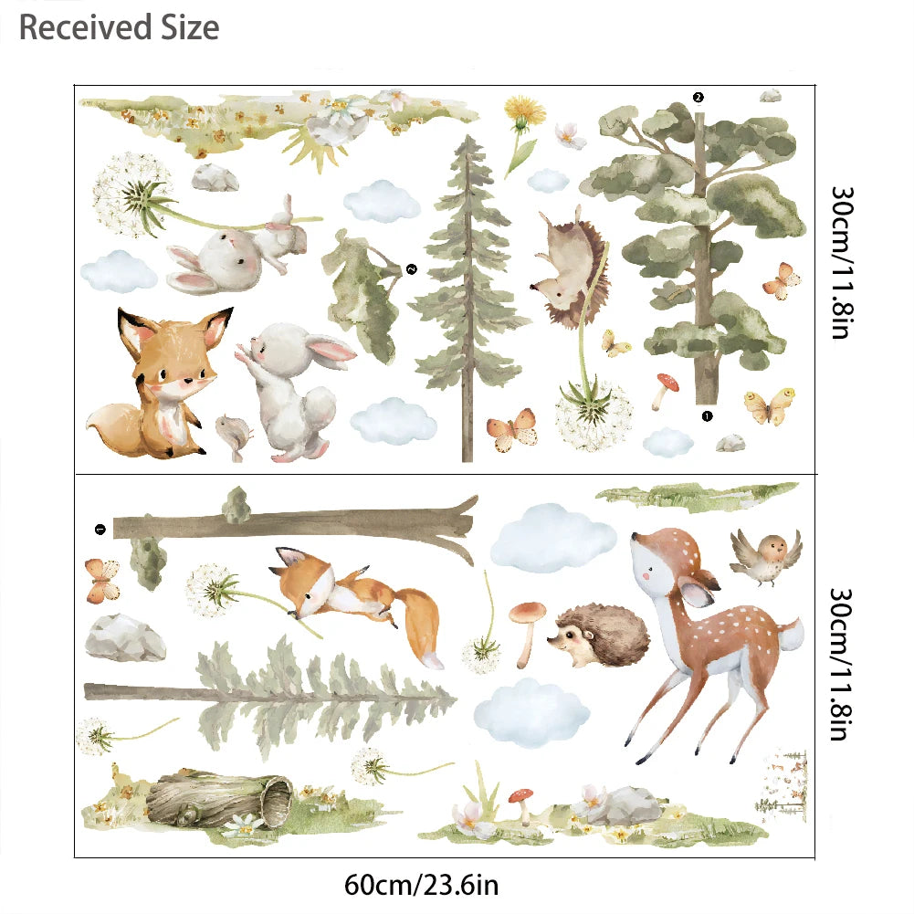 Cute Forest Animals Wall Stickers -SHS1