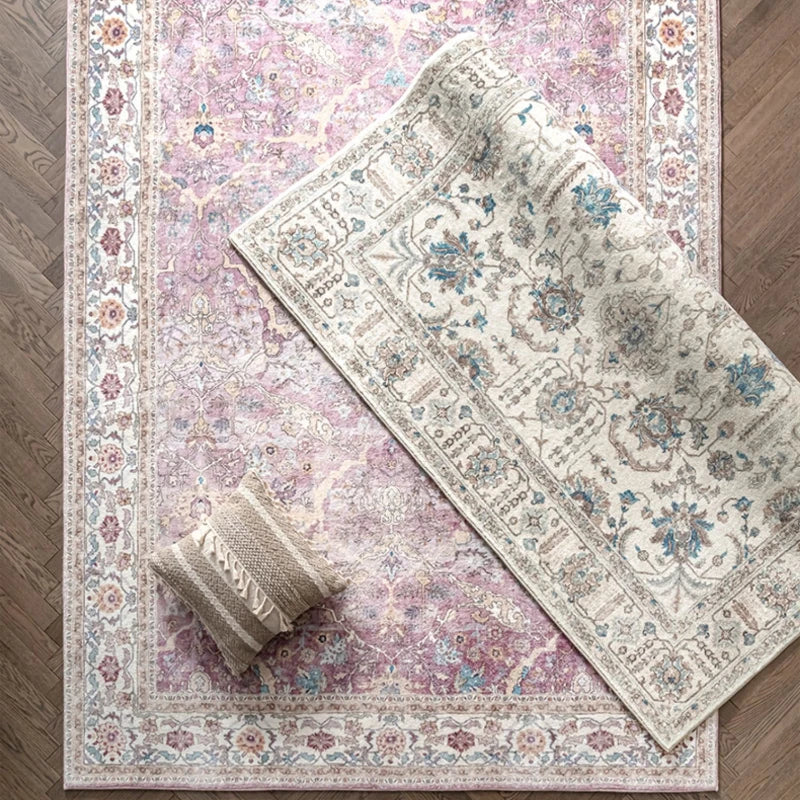 Luxury Retro Plush Rug - Soft Fluffy Mat for Bedroom, Living Room & Cloakroom