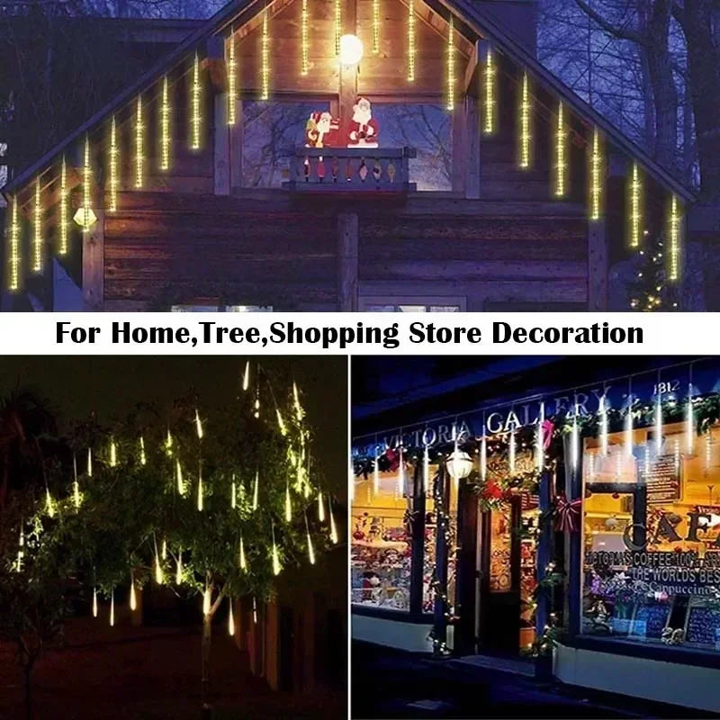 LED Meteor Shower String Light -christmas solar lights for outside -SHS251