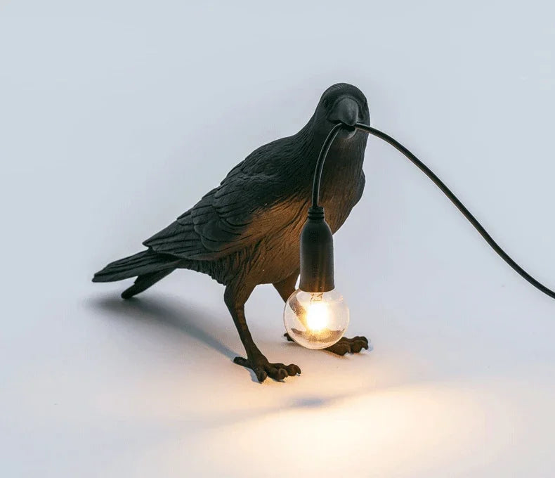 Serene Crow Resin Wall Lamp -SHS110