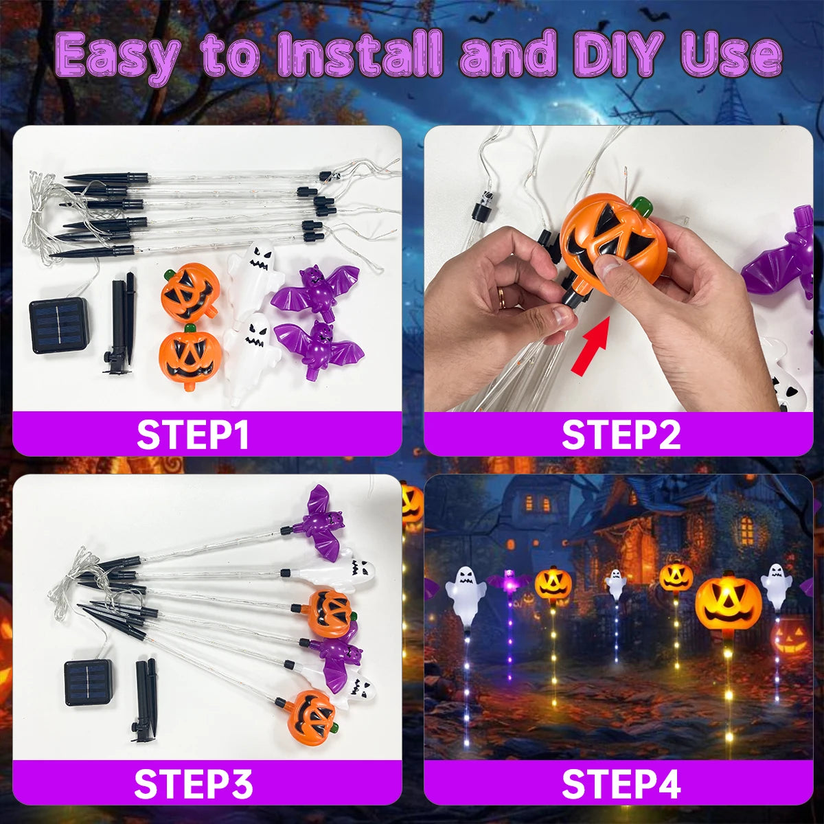 Solar Halloween Landscape Decor 6 Pcs -SHS244