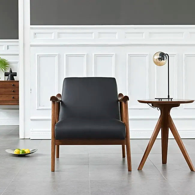 Modern Wooden Leisure Chair – Contemporary Solid Wood Frame with Fabric Upholstery – Stylish Home and Office Furniture -SHS2112