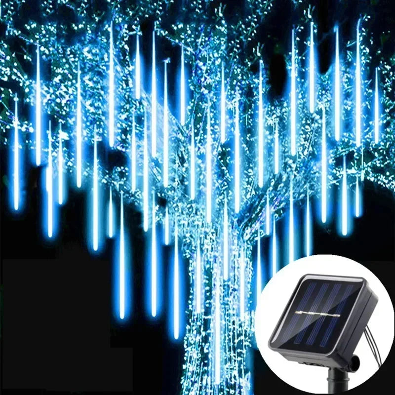 LED Meteor Shower String Light -christmas solar lights for outside -SHS251