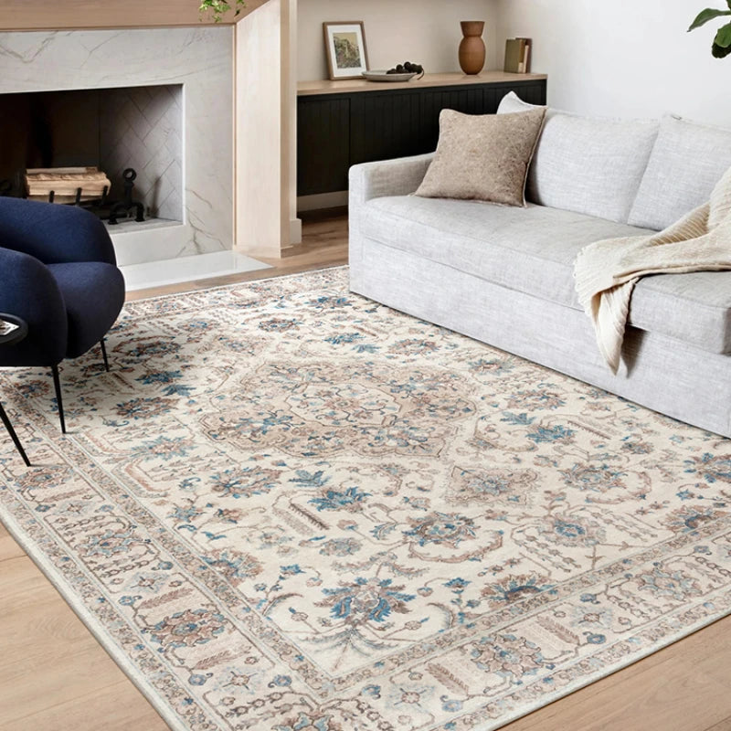 Luxury Retro Plush Rug - Soft Fluffy Mat for Bedroom, Living Room & Cloakroom