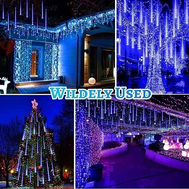 LED Meteor Shower String Light -christmas solar lights for outside -SHS251