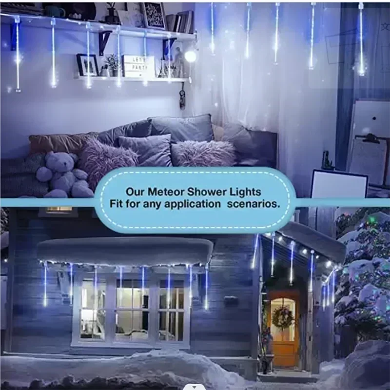 LED Meteor Shower String Light -christmas solar lights for outside -SHS251