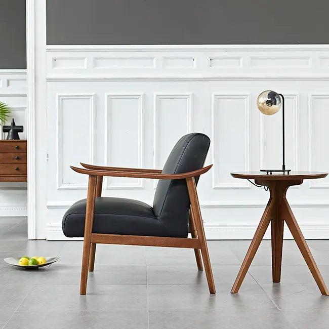 Modern Wooden Leisure Chair – Contemporary Solid Wood Frame with Fabric Upholstery – Stylish Home and Office Furniture -SHS2112