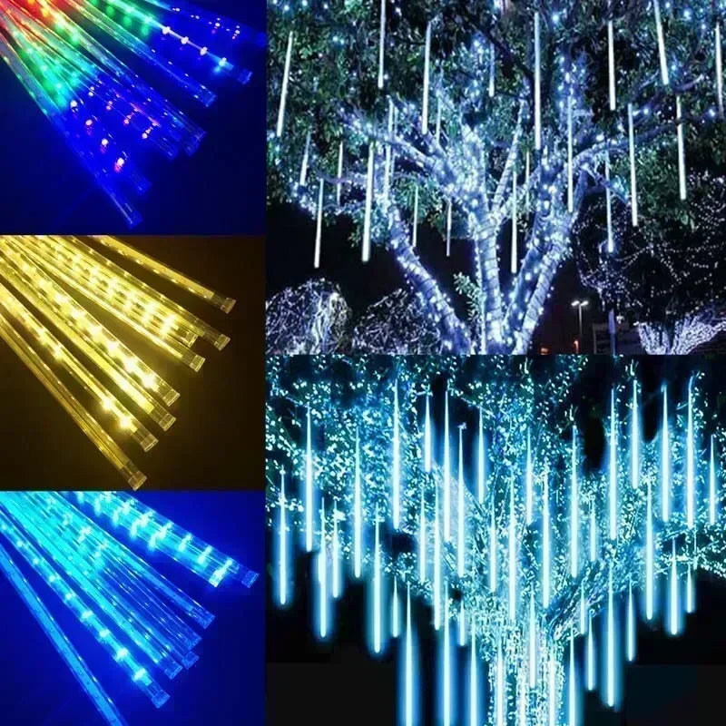 LED Meteor Shower String Light -christmas solar lights for outside -SHS251