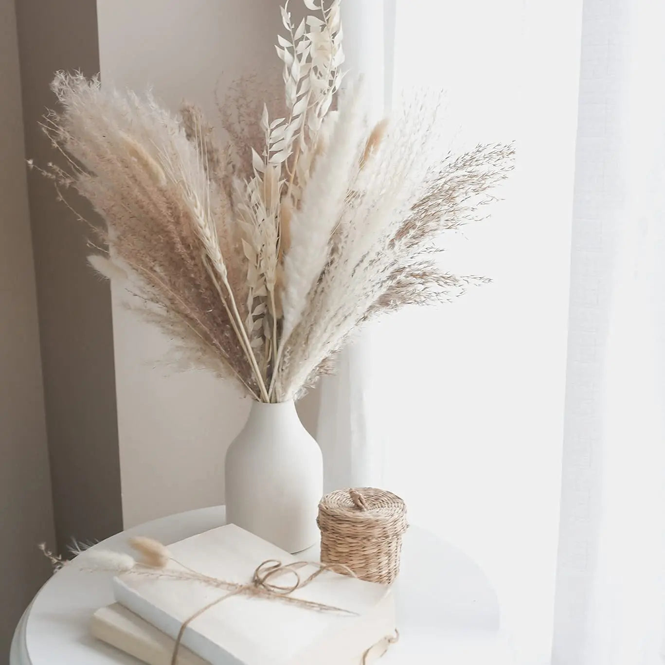 WES 30pcs Dried Boho Luxe Pampas Grass Bundle -SHS111
