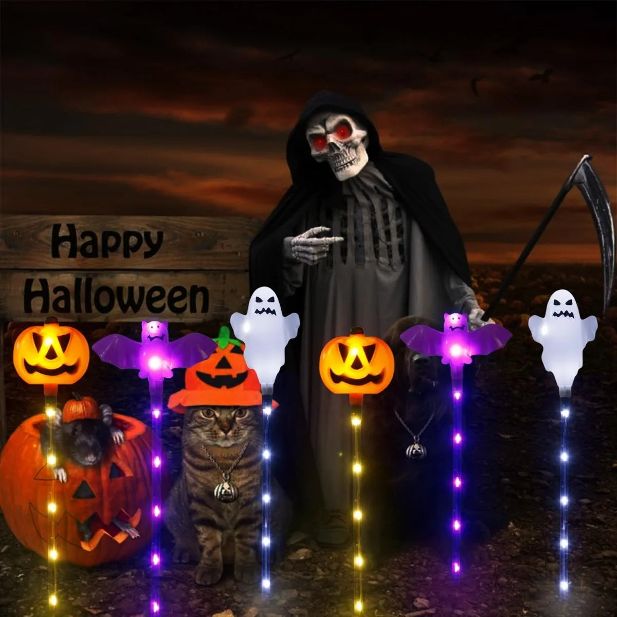 Solar Halloween Landscape Decor 6 Pcs -SHS244
