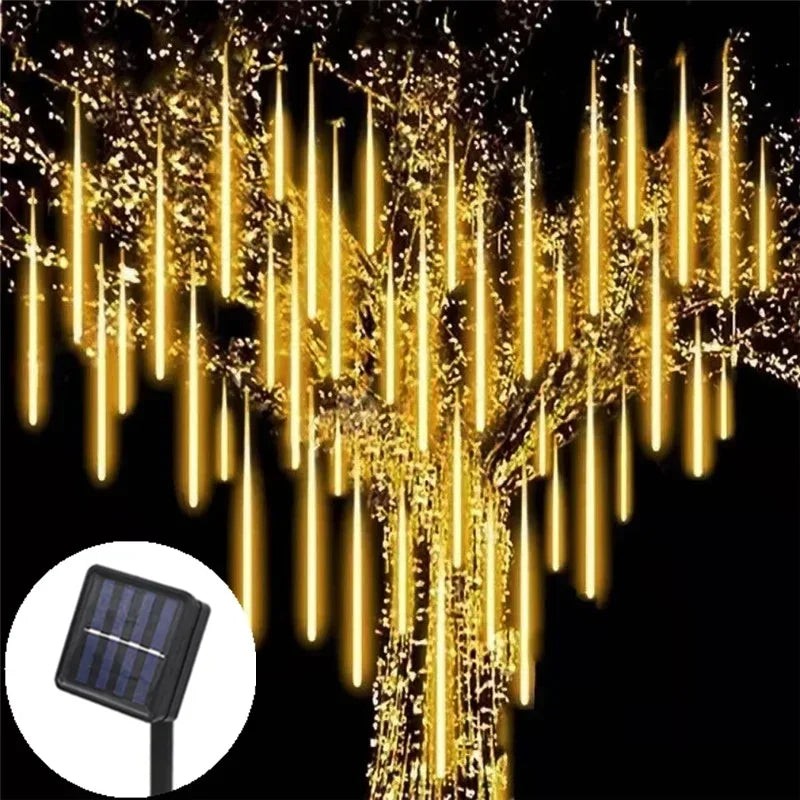 LED Meteor Shower String Light -christmas solar lights for outside -SHS251