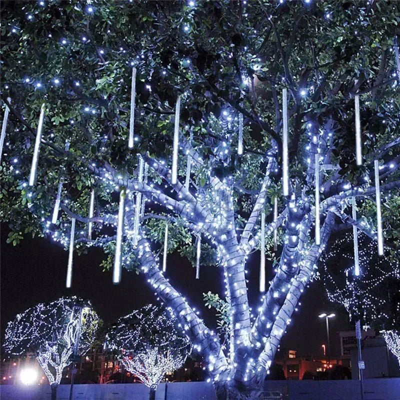 LED Meteor Shower String Light -christmas solar lights for outside -SHS251