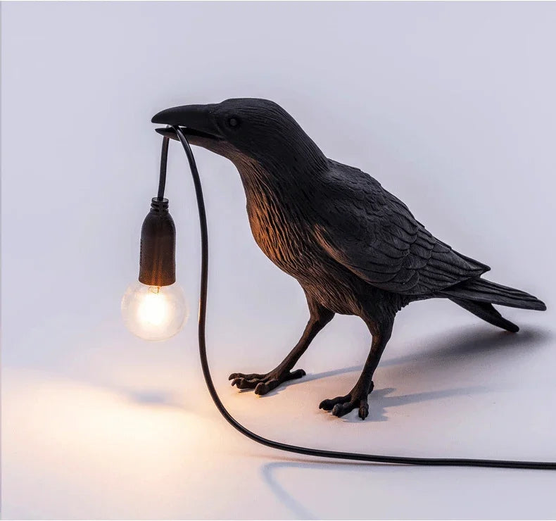 Serene Crow Resin Wall Lamp -SHS110
