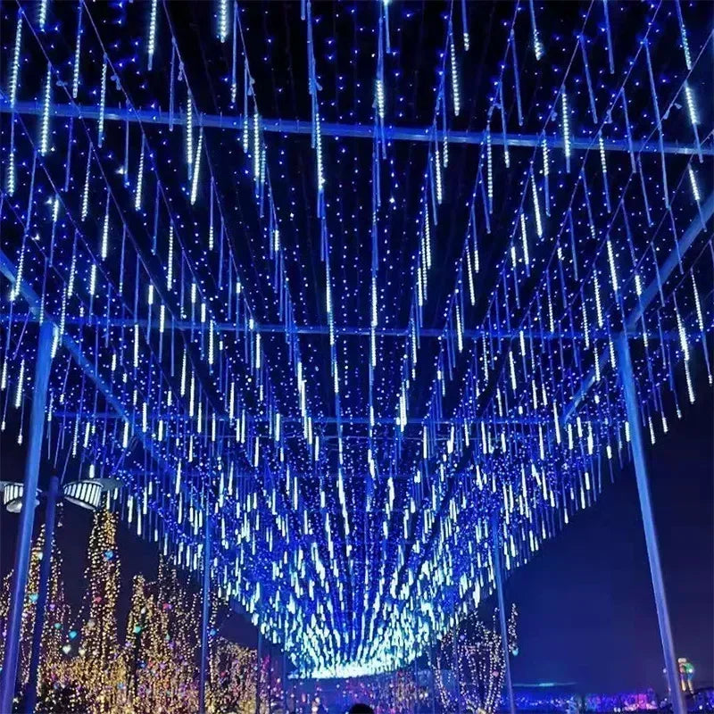LED Meteor Shower String Light -christmas solar lights for outside -SHS251