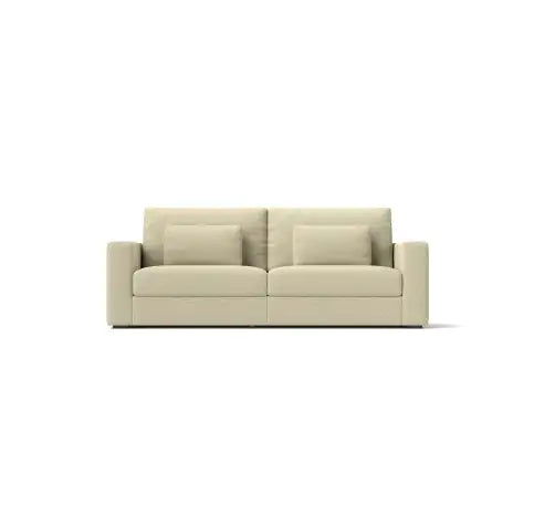 SHS-83" Modern 3-Seater Sofa Couch with Detachable Cover & Double Cushioning β Beige Fabric Sofa for Living Room