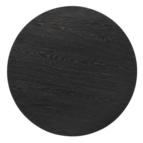 SHS- Modern Minimalist Coffee Table – 35.8" Black Solid Wood Nordic Style Center Table for Living Room, Office, or Apartment