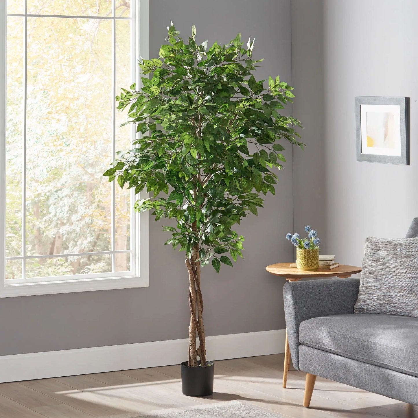 Artificial Banyan Tree - Lifelike Greenery, Pre-Potted, Indoor & Outdoor Décor, 71" Tall