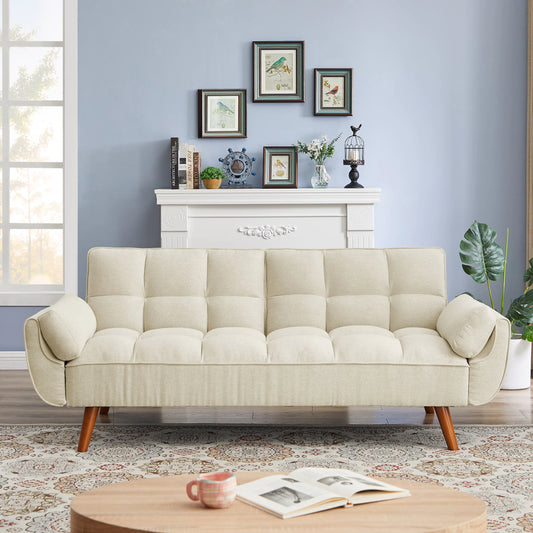 2064 Beige Sofa, Comfortable Upholstered Sofa for Living Room, Modern and Stylish Seating