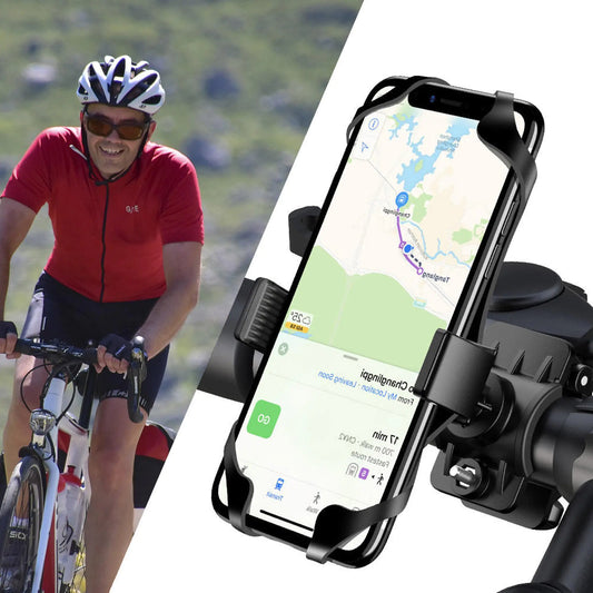Universal Bike Phone Mount Holder – 360° Rotation, Secure Grip, Easy Install – Fits iPhone, Samsung, GPS – for Bicycle, Motorcycle, Scooter
