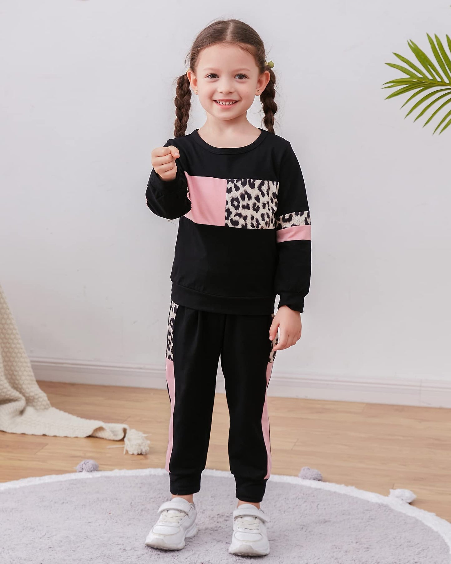 WESIDOM Toddler Girl Clothes Outfit Set 2 Piece Sweatsuit 1-7Y