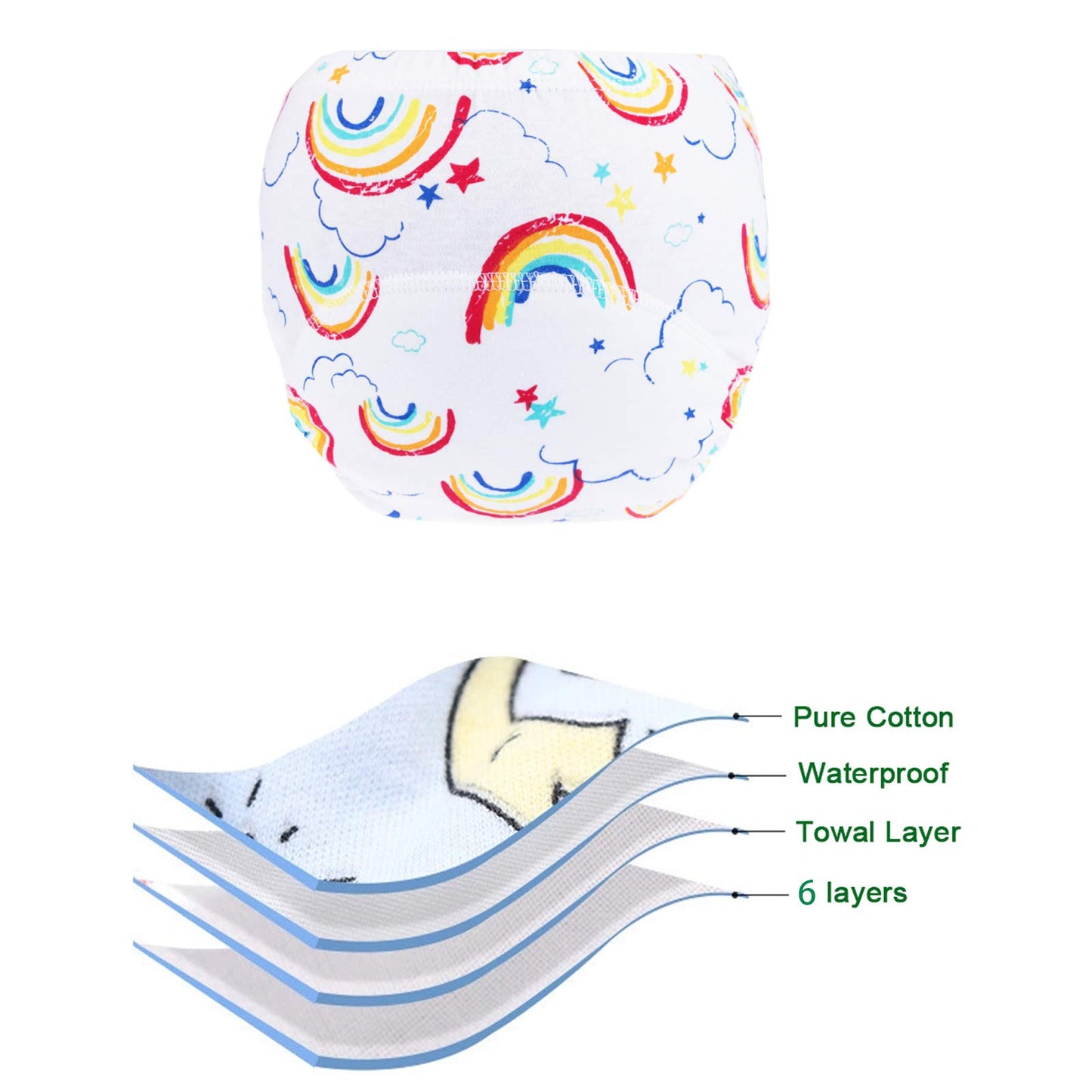 Toddler Potty Training Underwear for Boys Girls, Learning Training Pants