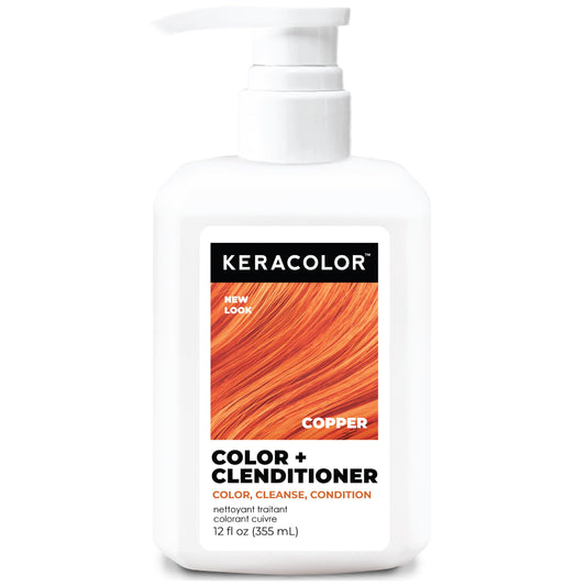 Keracolor Clenditioner COPPER Hair Dye - Semi Permanent Hair Color Depositing Conditioner, 12 Fl. Oz.