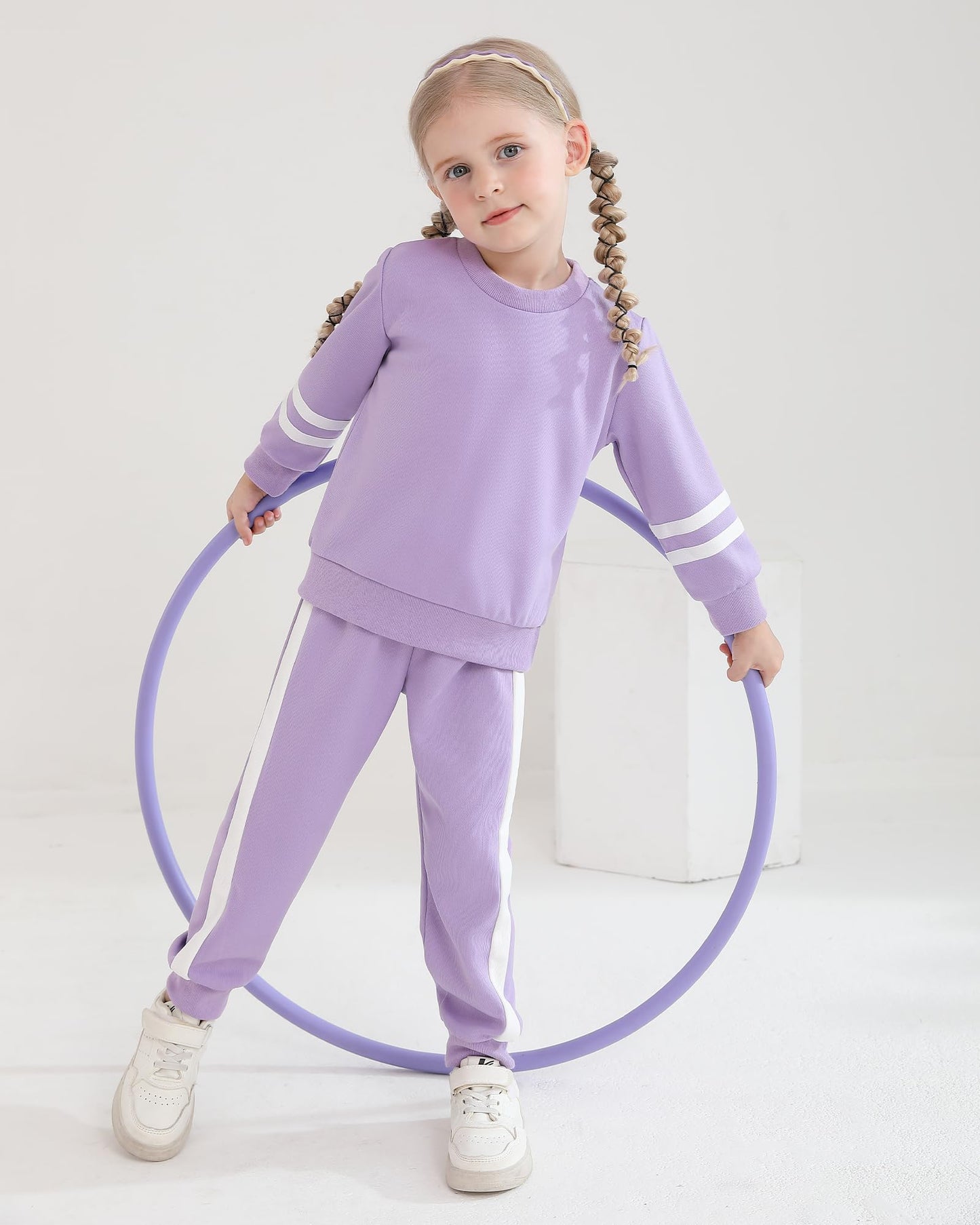 SOLOYEE Toddler Girl Clothes 2T 3T Girls Fall Outfits 2Pcs Sweatsuit Set