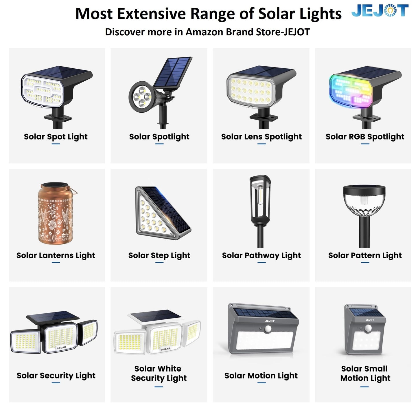 JEJOT Solar Pathway Lights Outdoor Waterproof, 8 Pack Solar Walkway Lights