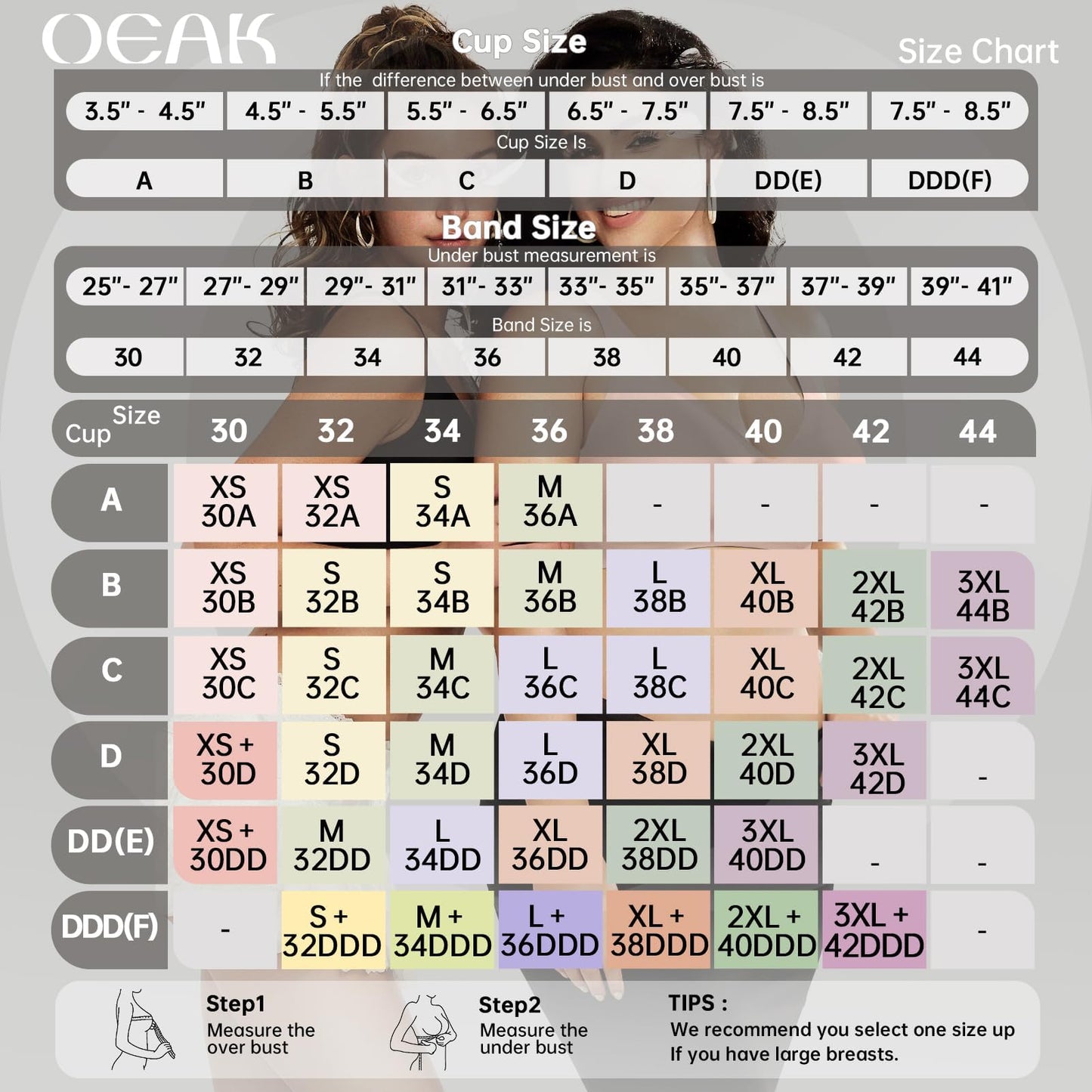 OEAK Womens Deep V Bras Wireless Comfortable Bra Supportive No Underwire Bras Tshirt Push Up Bralettes Plunge Seamless Bra Coffee XXL