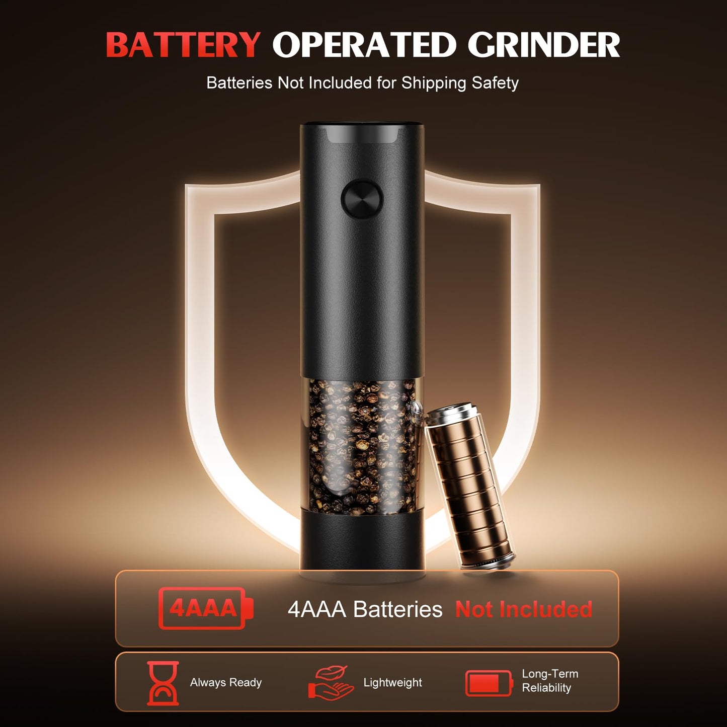 Electric Salt and Pepper Grinder Set Automatic Battery Pepper Mill Shakers Adjustable Coarseness Upgraded Larger Capacity with Led Home and Kitchen Appliances Birthday Gifts for Women Mom