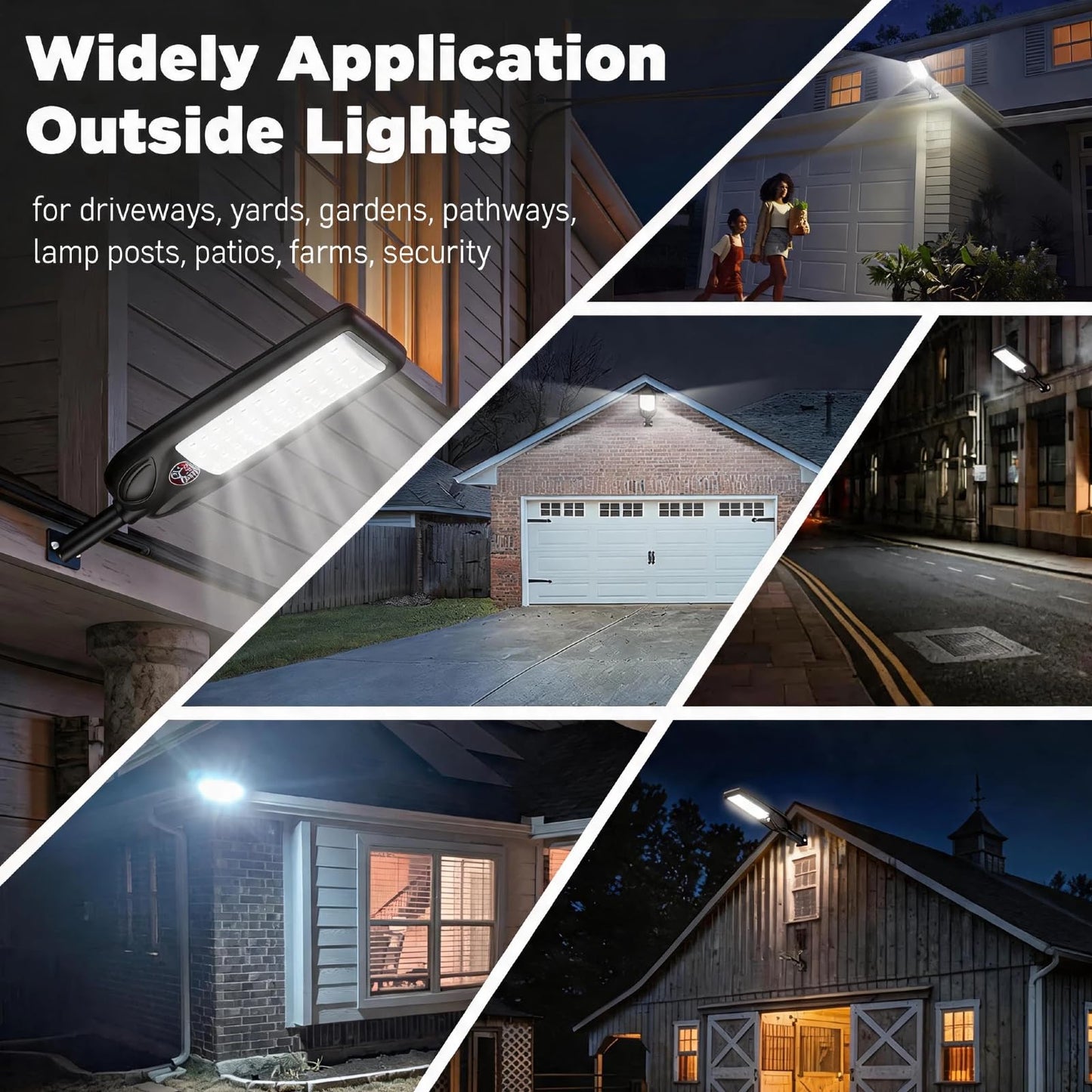 Solar Street Lights Outdoor with Remote Control, Motion Sensor Solar Lamp, 6500K Dusk to Dawn Powered Flood Light,Waterproof Security Light for Outside Garden, Yard, Parking Lot