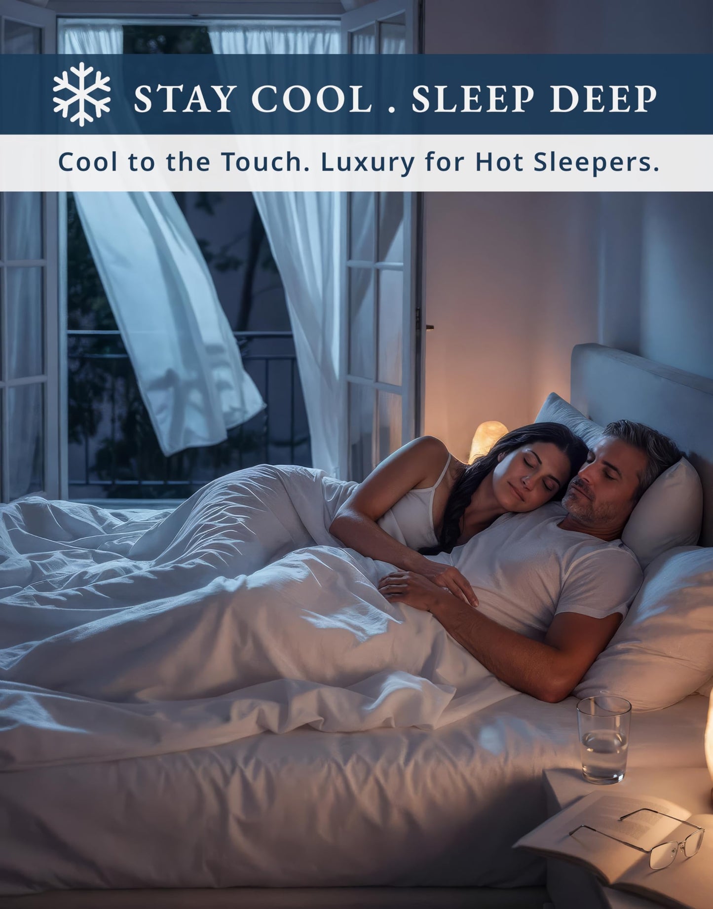 100% Egyptian Cotton Sheets Queen Size - Luxury 1000 Thread Count Naturally Cooling & Breathable Silky Sateen Weave Queen Sheet Set, Soft & Durable Hotel Sheets with 15" Snug Fit Deep Pockets - White