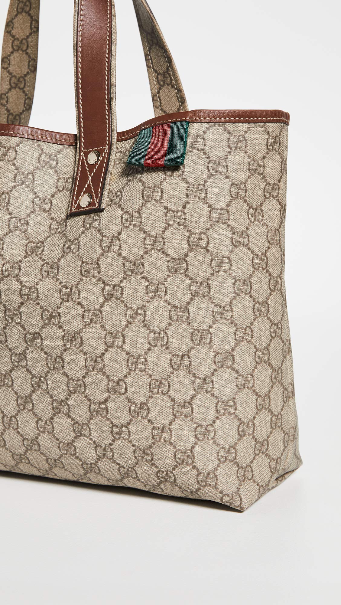 Gucci Women's Pre-Loved Supreme Tote Bag, Brown, One Size