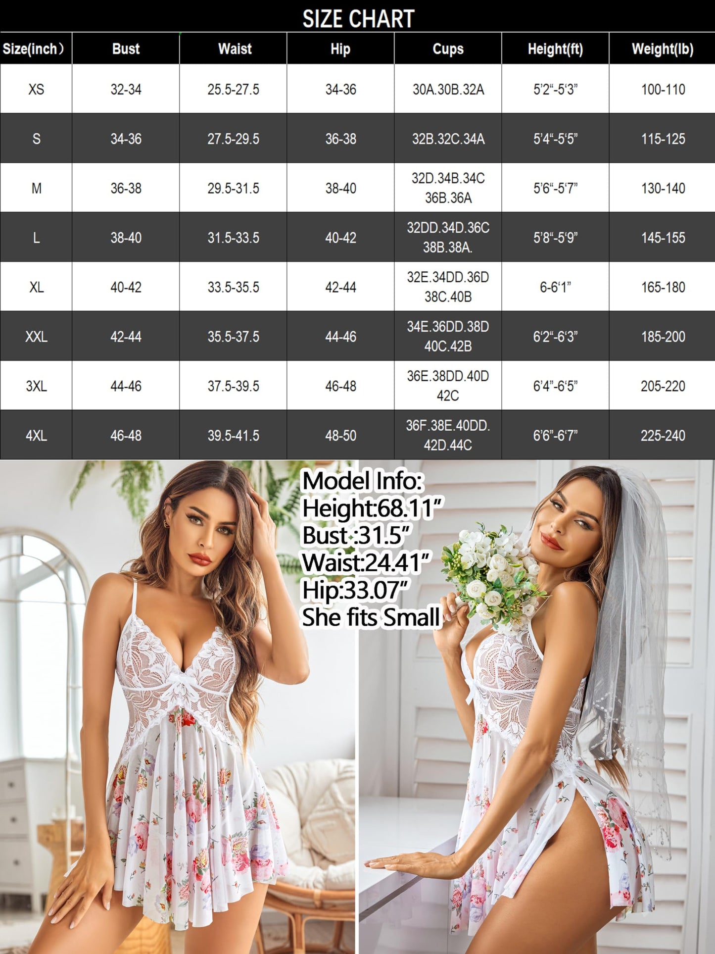 Avidlove Lingerie for Women Babydoll Nightgown Strap Chemise V Neck Sleepwear Full Slip Nighty