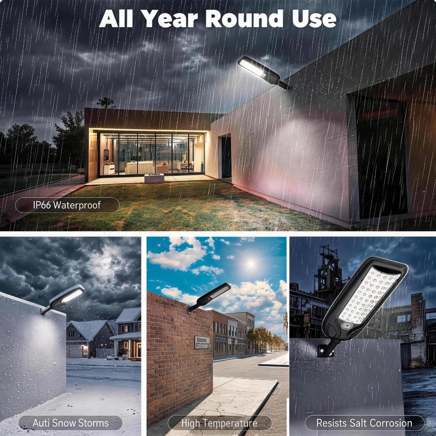 Solar Street Lights Outdoor with Remote Control, Motion Sensor Solar Lamp, 6500K Dusk to Dawn Powered Flood Light,Waterproof Security Light for Outside Garden, Yard, Parking Lot