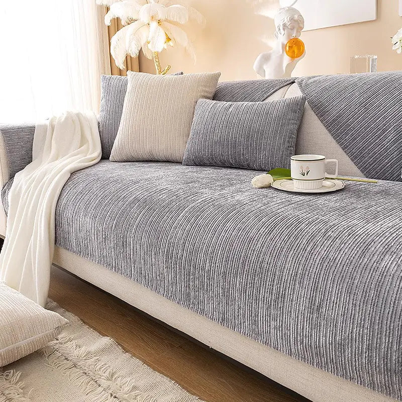 Universal Chenille Sofa Cover – All-Season Stretch Couch Protector