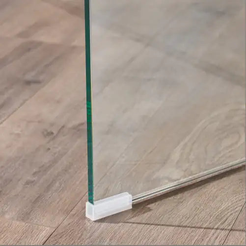 SHS- Modern Clear Glass Coffee Table – 12mm Tempered Bent Glass, Minimalist Design for Living Room