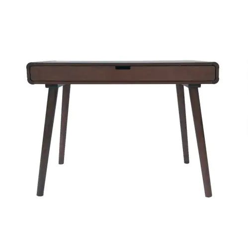 TINA Solid Wood Writing Desk, Brown | Durable MDF & Wood Construction