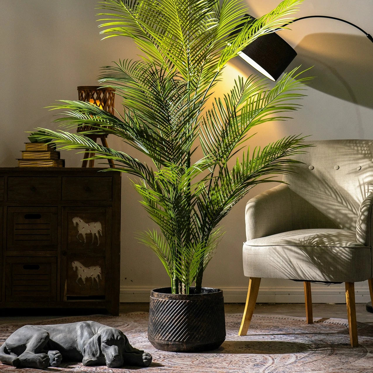 Artificial Palm Tree for Home and Office – Lifelike Indoor Fake Plant for Living Room, Office Decor & Modern Spaces -SHS801