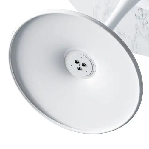 31.5" Modern Hexagonal Coffee Table – White Faux Marble Top with Metal Base, Small Space Accent Table for Living Room, Kitchen, or Dining Room