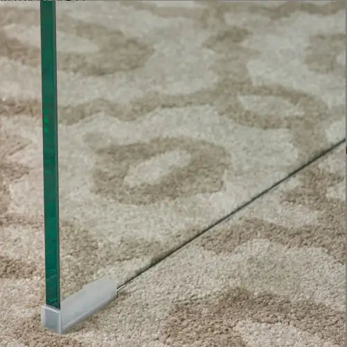 SHS- Modern Clear Glass Coffee Table – 12mm Tempered Bent Glass, Minimalist Design for Living Room