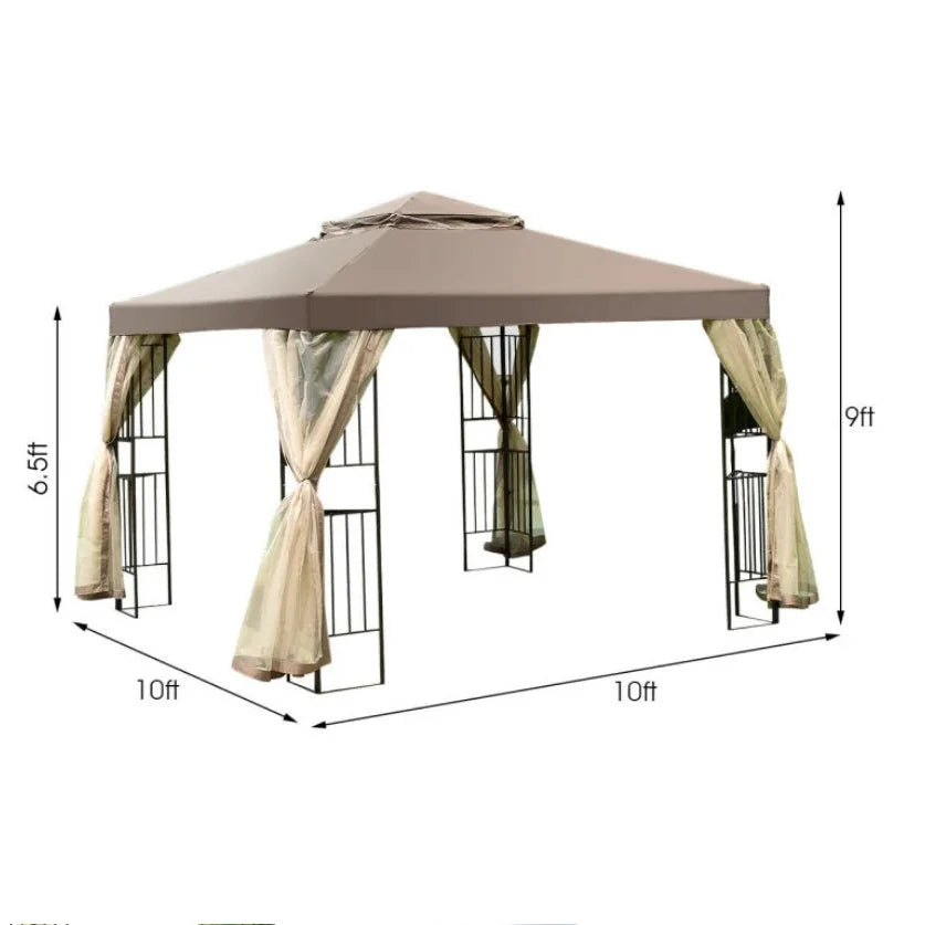 Steel Guard 10x10' Screw-Free Patio Canopy -SHS901